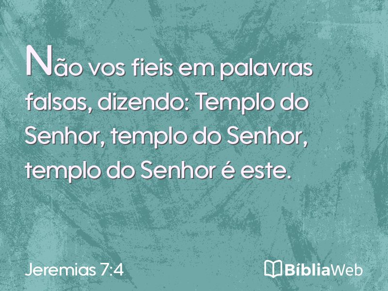 Jeremias 7:4 em imagem para compartilhar