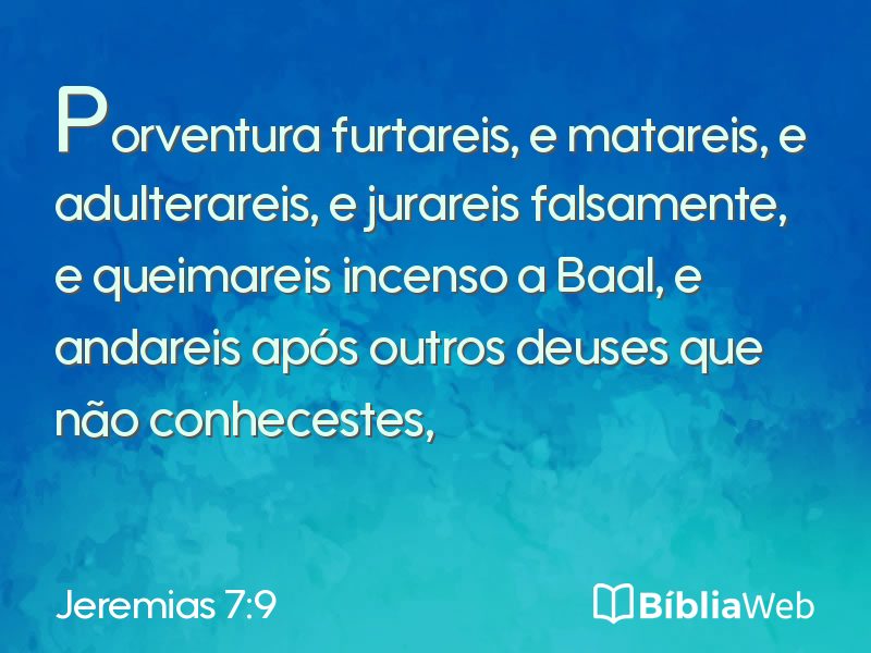 Jeremias 7:9 em imagem para compartilhar