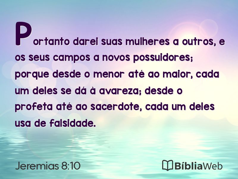 Jeremias 8:10 em imagem para compartilhar