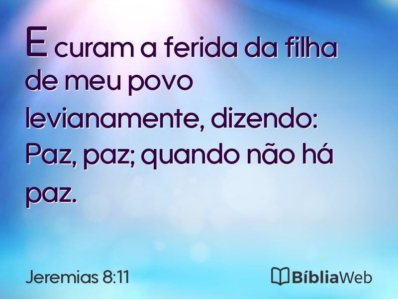 Jeremias 8:11 em imagem para compartilhar