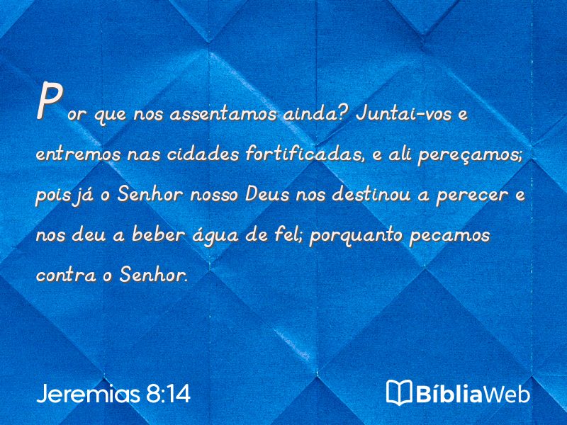 Jeremias 8:14 em imagem para compartilhar