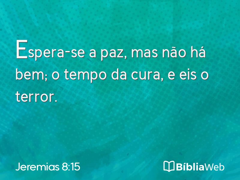 Jeremias 8:15 em imagem para compartilhar