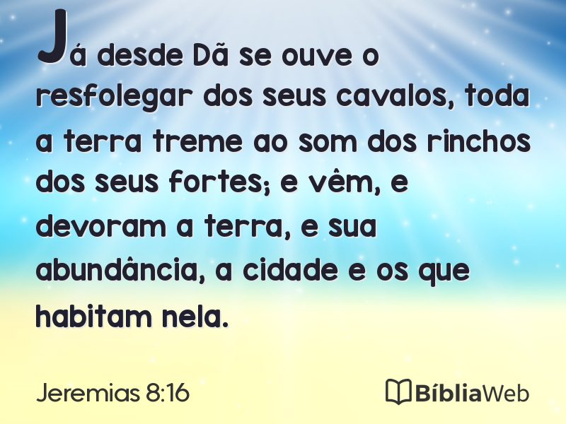 Jeremias 8:16 em imagem para compartilhar