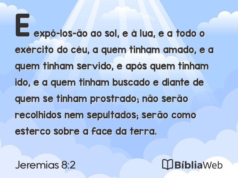 Jeremias 8:2 em imagem para compartilhar
