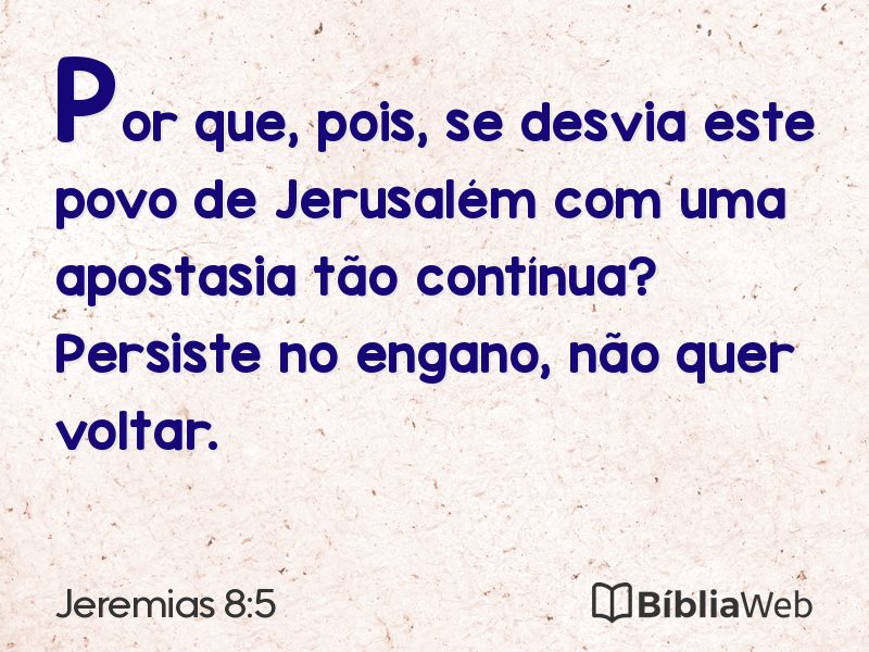 Jeremias 8:5 em imagem para compartilhar