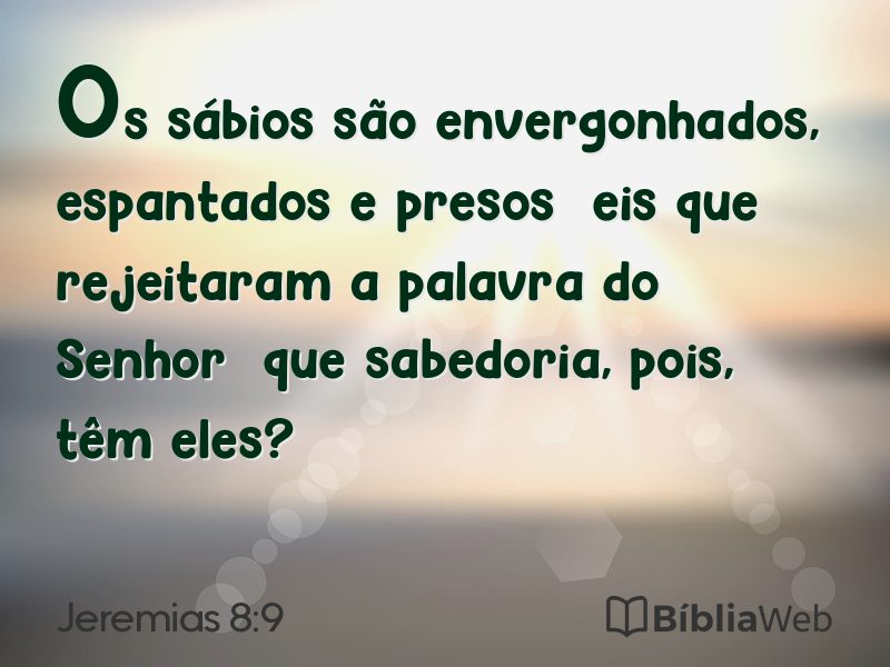 Jeremias 8:9 em imagem para compartilhar