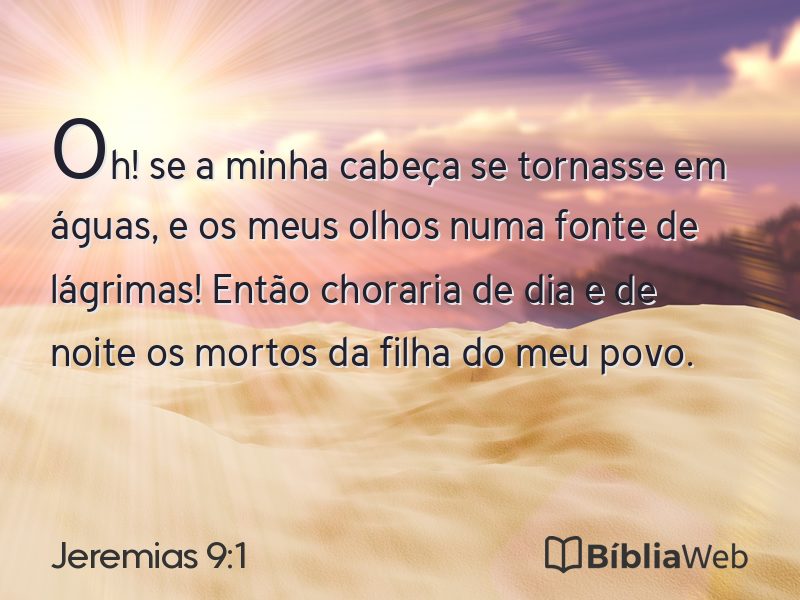 Jeremias 9:1 em imagem para compartilhar