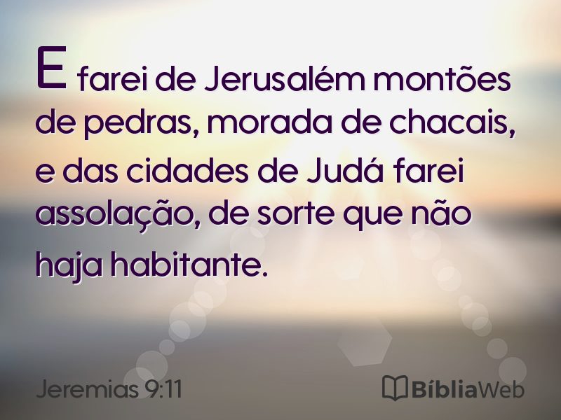 Jeremias 9:11 em imagem para compartilhar