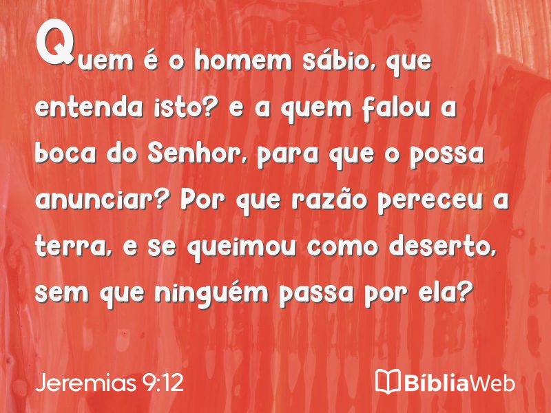 Jeremias 9:12 em imagem para compartilhar