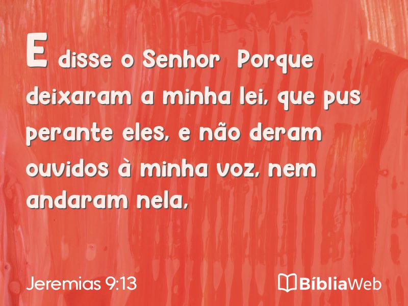 Jeremias 9:13 em imagem para compartilhar