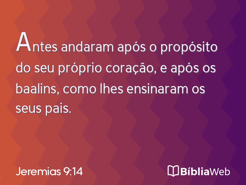Jeremias 9:14 em imagem para compartilhar