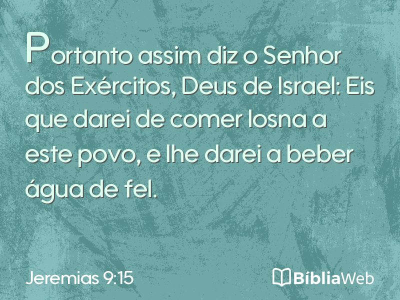 Jeremias 9:15 em imagem para compartilhar