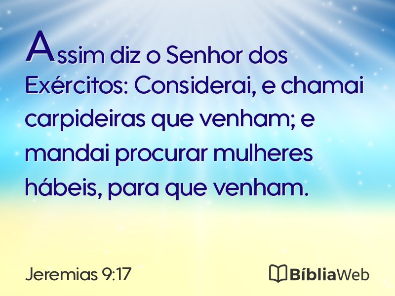 Jeremias 9:17 em imagem para compartilhar