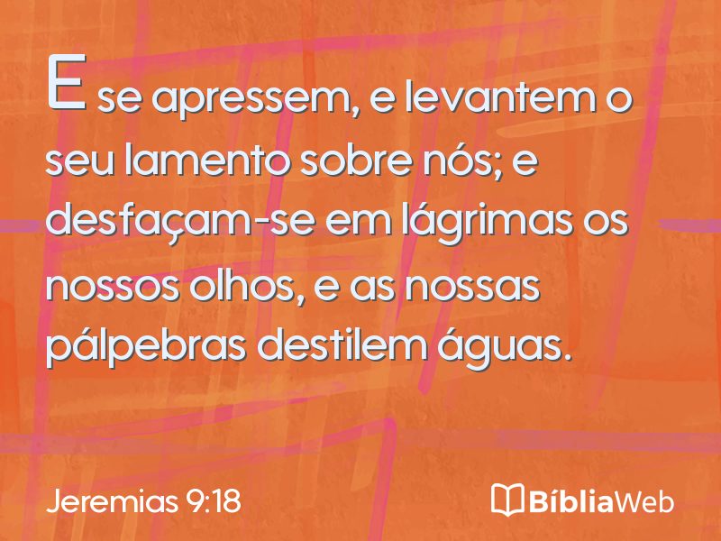Jeremias 9:18 em imagem para compartilhar