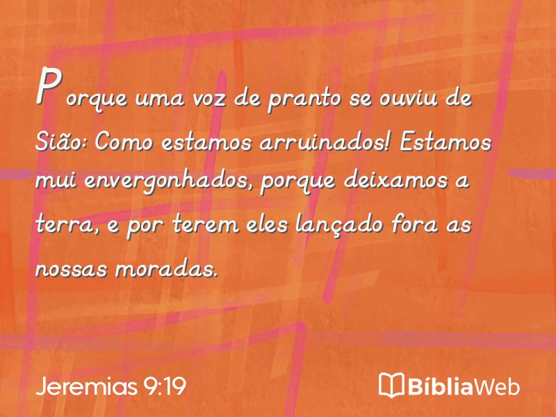 Jeremias 9:19 em imagem para compartilhar