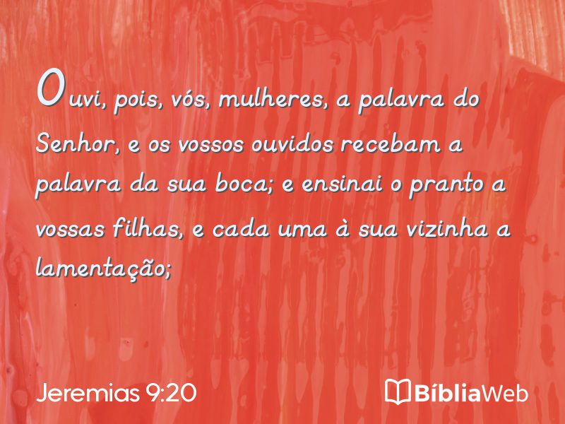 Jeremias 9:20 em imagem para compartilhar