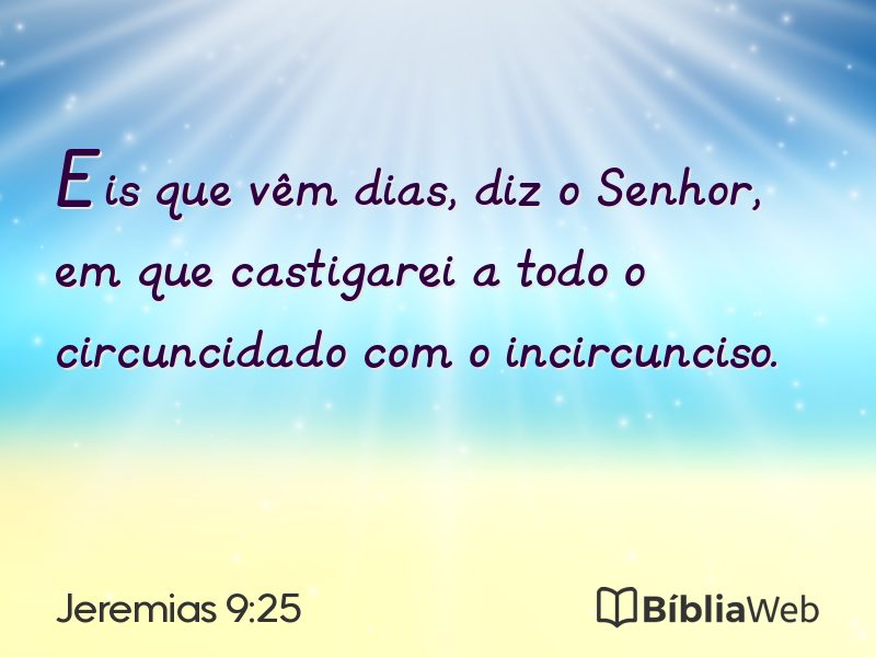 Jeremias 9:25 em imagem para compartilhar
