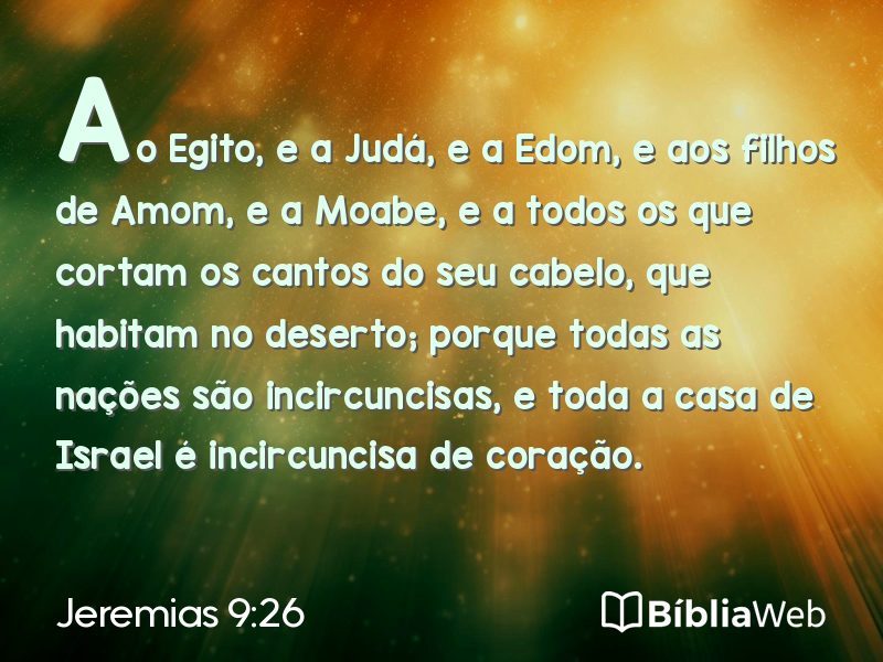 Jeremias 9:26 em imagem para compartilhar