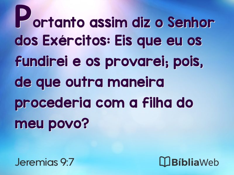 Jeremias 9:7 em imagem para compartilhar