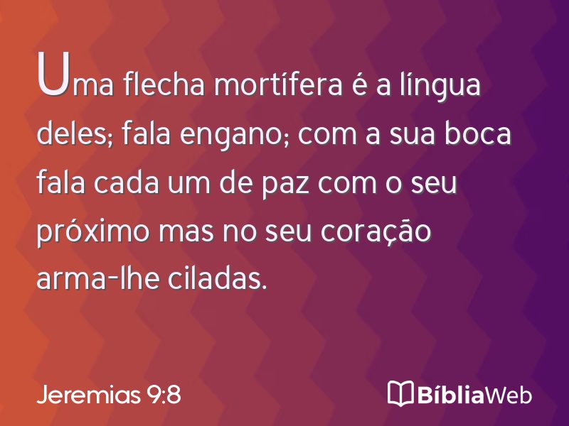 Jeremias 9:8 em imagem para compartilhar