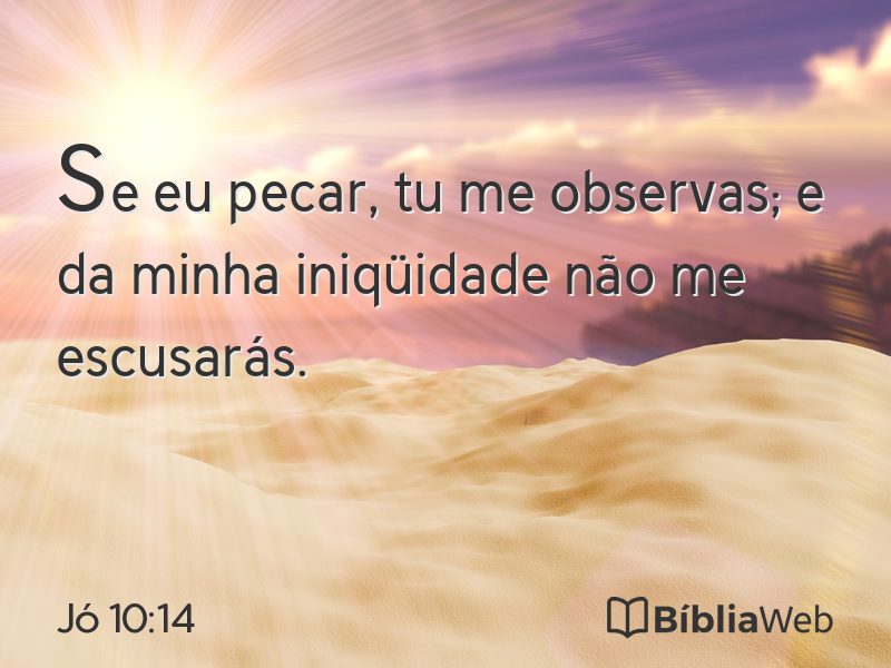 Jó 10:14 em imagem para compartilhar