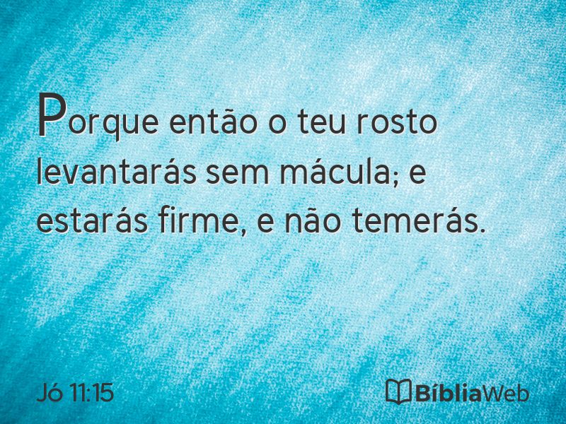 Jó 11:15 em imagem para compartilhar