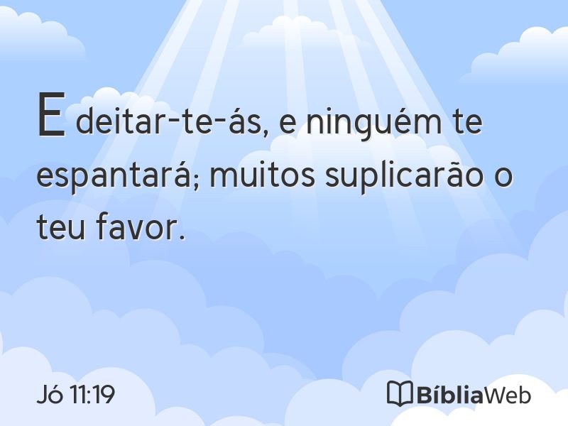 Jó 11:19 em imagem para compartilhar