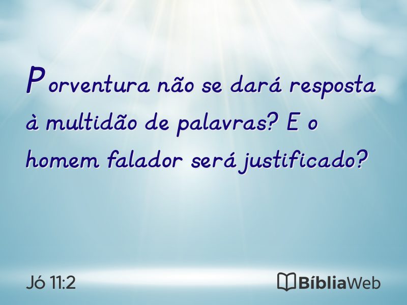 Jó 11:2 em imagem para compartilhar