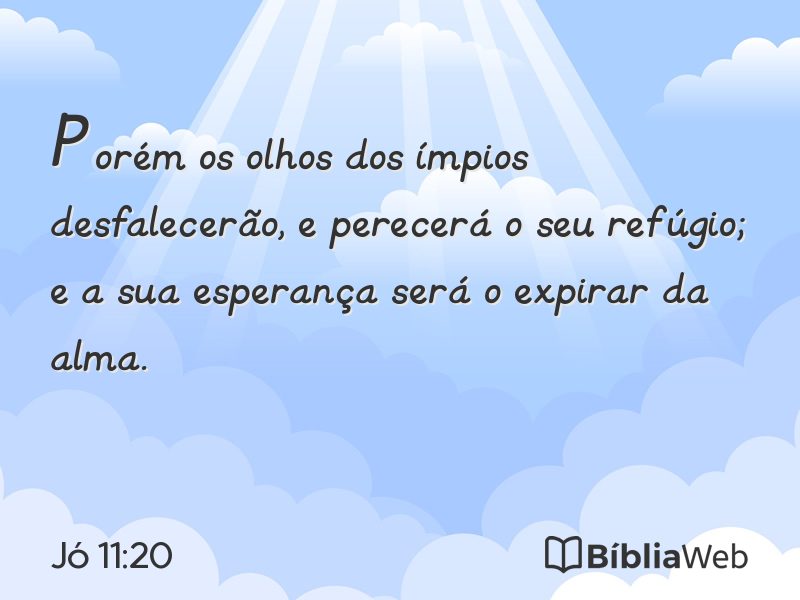 Jó 11:20 em imagem para compartilhar