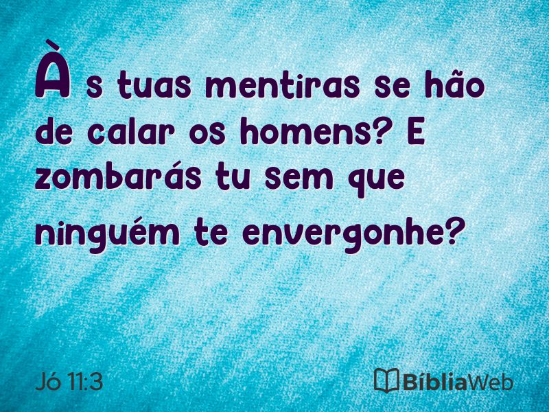 Jó 11:3 em imagem para compartilhar