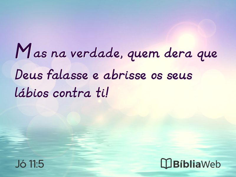 Jó 11:5 em imagem para compartilhar