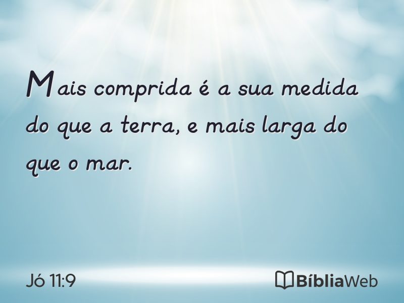 Jó 11:9 em imagem para compartilhar