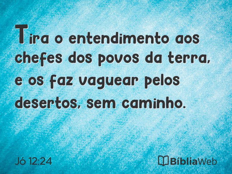 Jó 12:24 em imagem para compartilhar