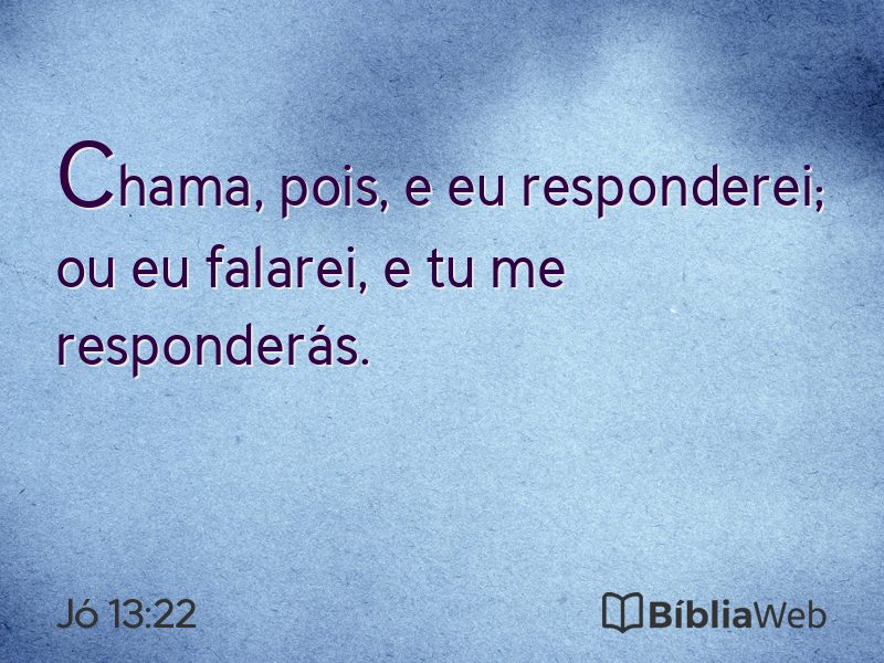 Jó 13:22 em imagem para compartilhar