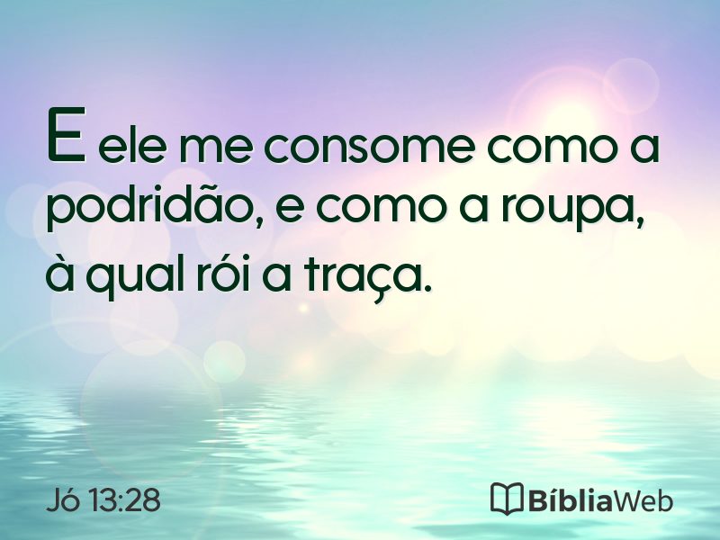 Jó 13:28 em imagem para compartilhar