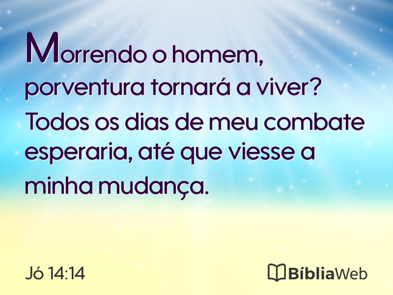 Jó 14:14 em imagem para compartilhar