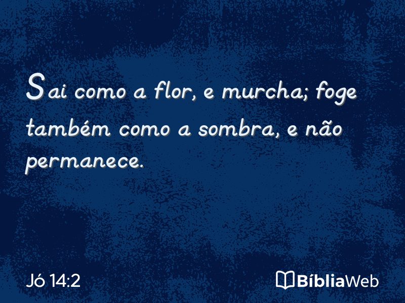 Jó 14:2 em imagem para compartilhar