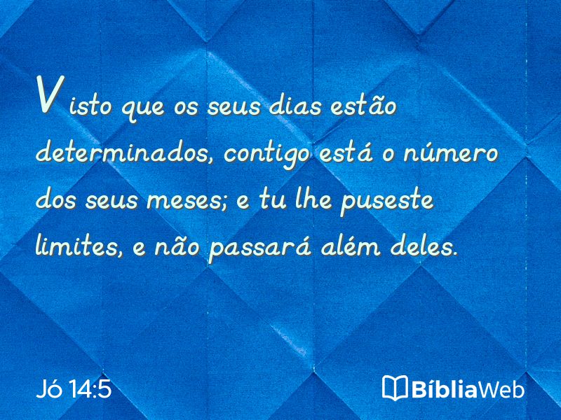 Jó 14:5 em imagem para compartilhar