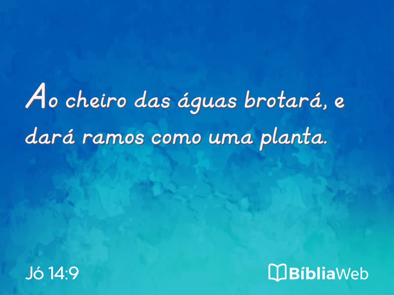 Jó 14:9 em imagem para compartilhar