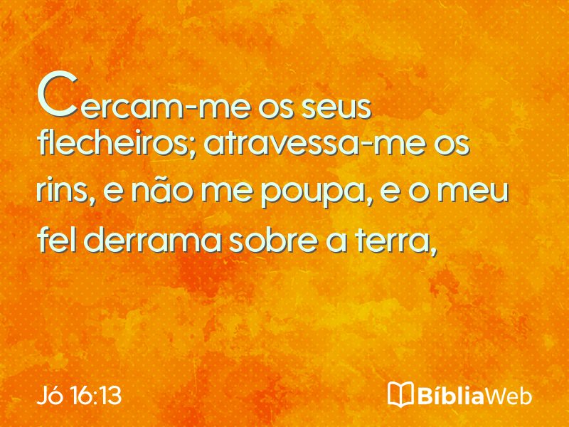 Jó 16:13 em imagem para compartilhar