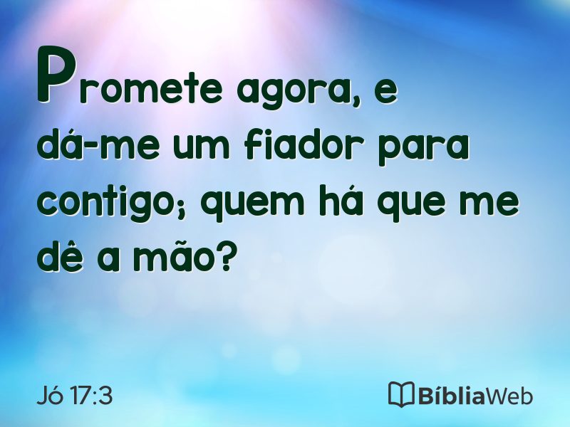 Jó 17:3 em imagem para compartilhar