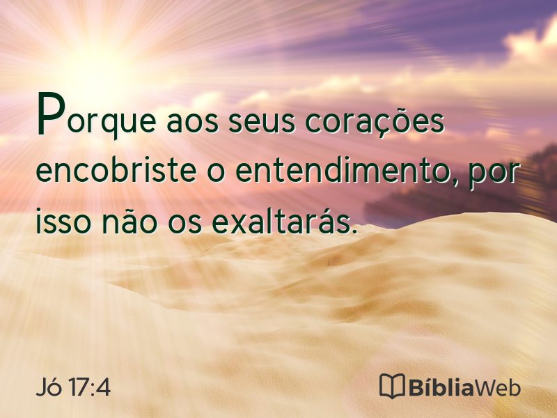 Jó 17:4 em imagem para compartilhar