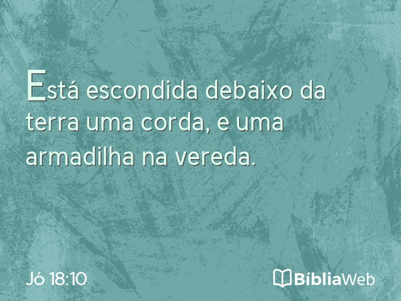 Jó 18:10 em imagem para compartilhar