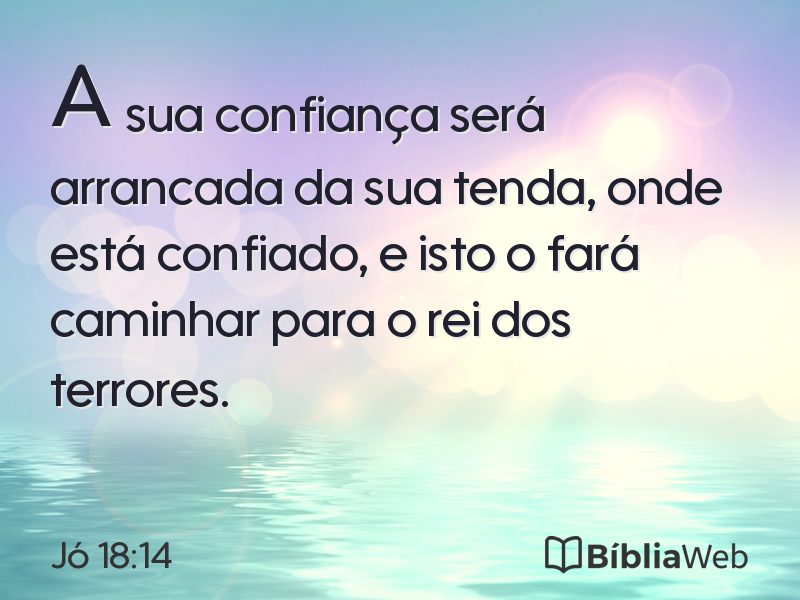 Jó 18:14 em imagem para compartilhar