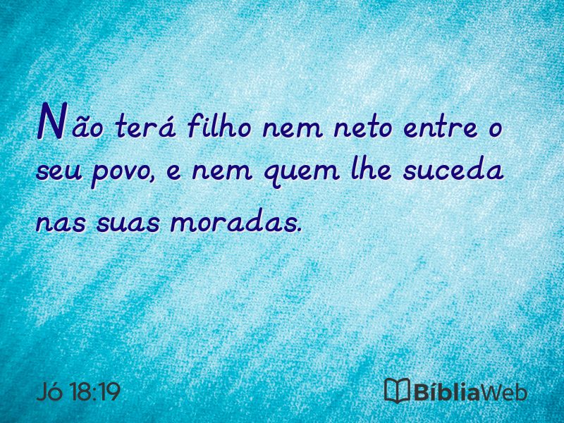 Jó 18:19 em imagem para compartilhar