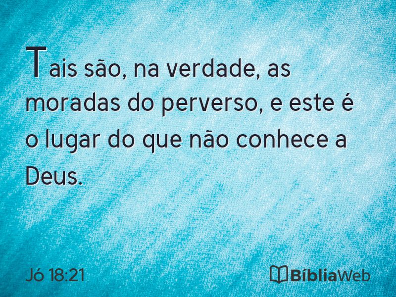 Jó 18:21 em imagem para compartilhar
