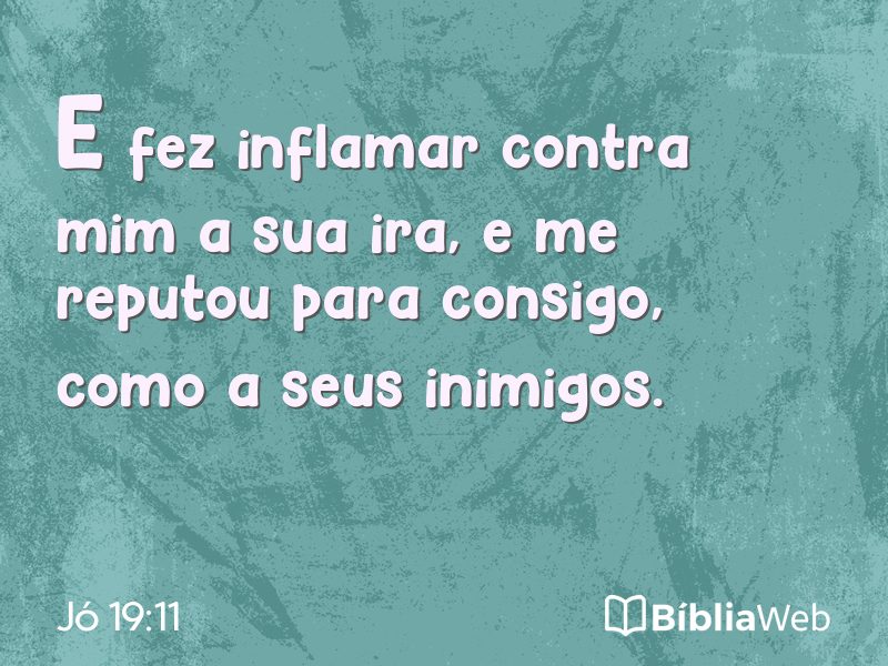 Jó 19:11 em imagem para compartilhar