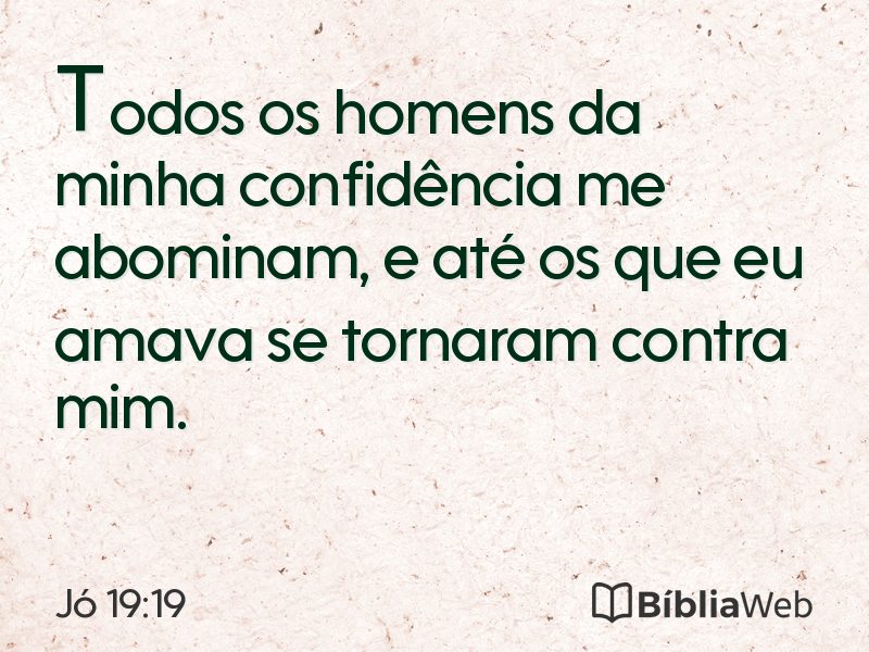 Jó 19:19 em imagem para compartilhar