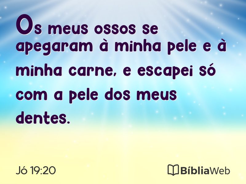 Jó 19:20 em imagem para compartilhar