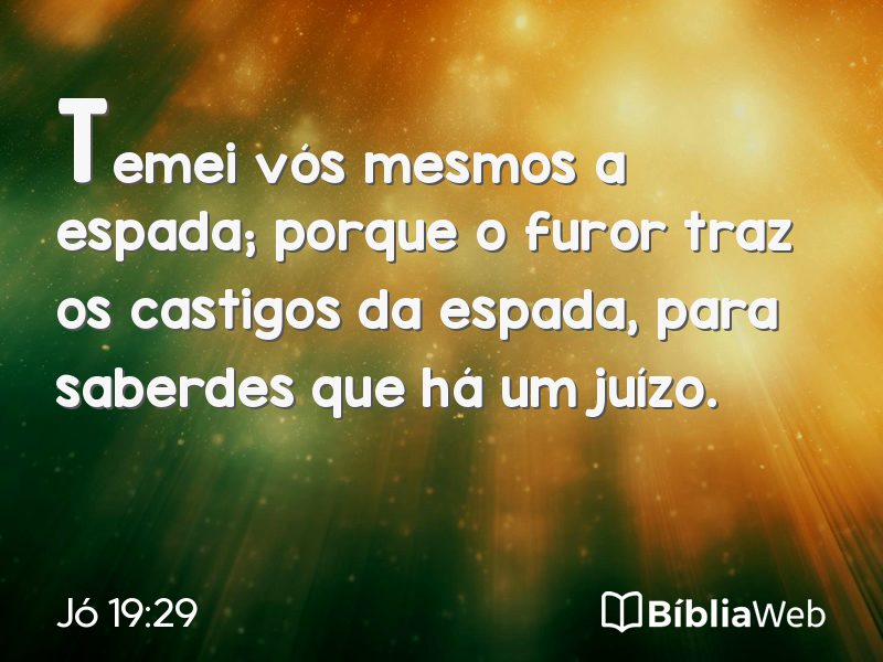 Jó 19:29 em imagem para compartilhar